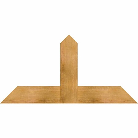 Ekena Millwork Portland Rough Sawn Timber Gable Bracket, Western Red Cedar, 48"W x 24"H x 2"D x 6"F, 12/12 Pitch GBW048X24X0206POR00RWR